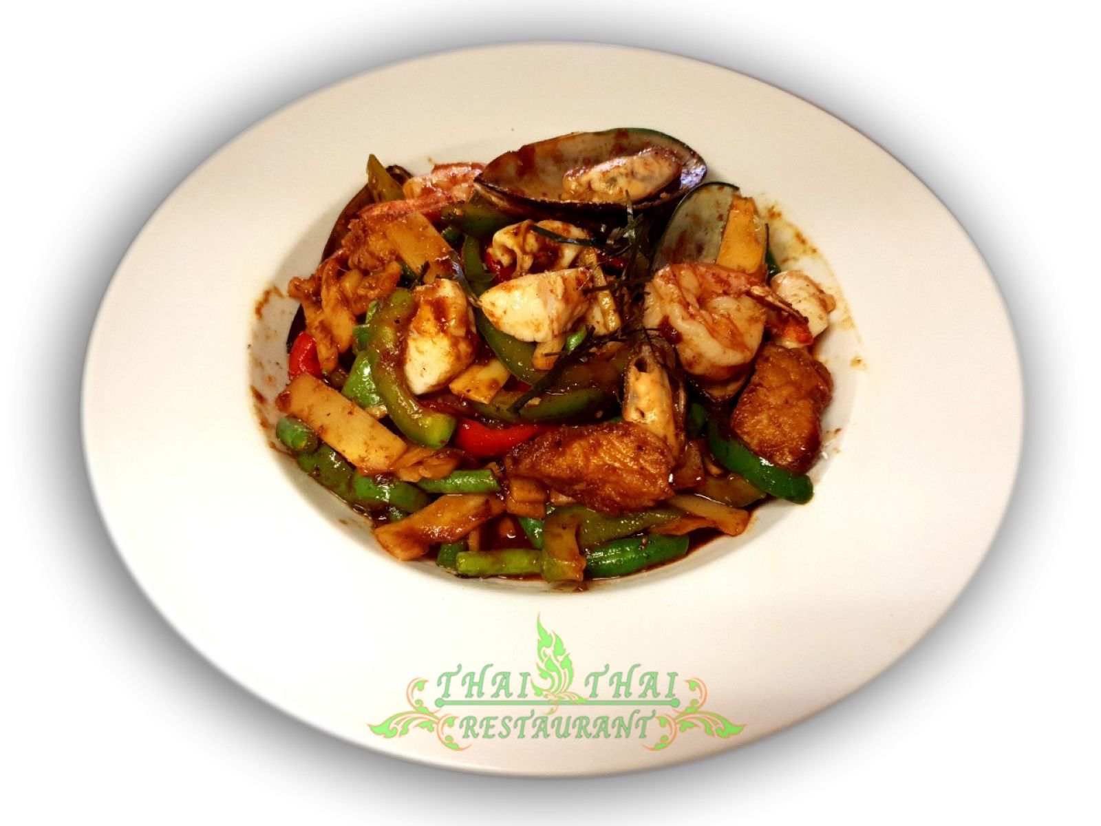 Order Sp2. Pad Ped Talay food online from Thai Thai Restaurant store, Fallbrook on bringmethat.com