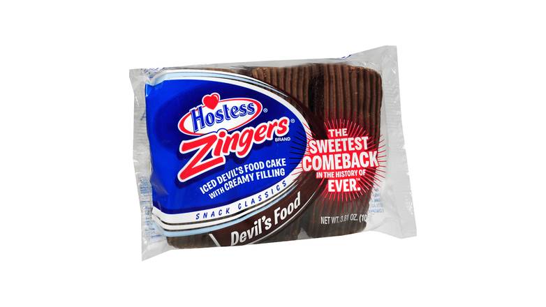 Order Hostess Zingers Iced Cakes With Creamy Filling Devil'S Food food online from Shell Rock Spring store, Bel Air on bringmethat.com