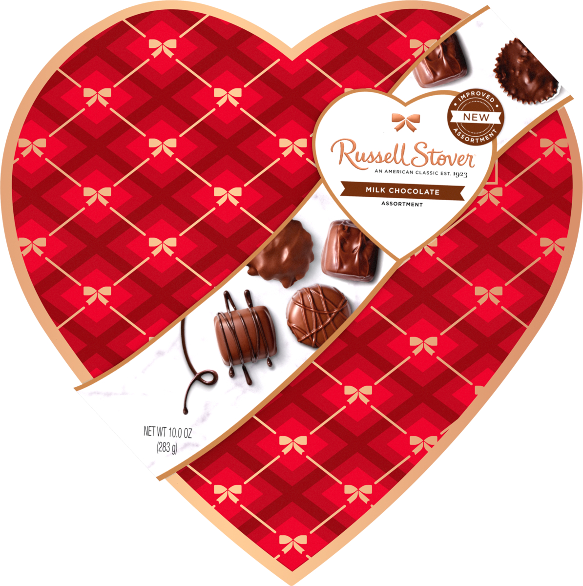 Order Russell Stover Milk Chocolate Decorative Heart Box - 10 oz food online from Rite Aid store, MILLER PLACE on bringmethat.com