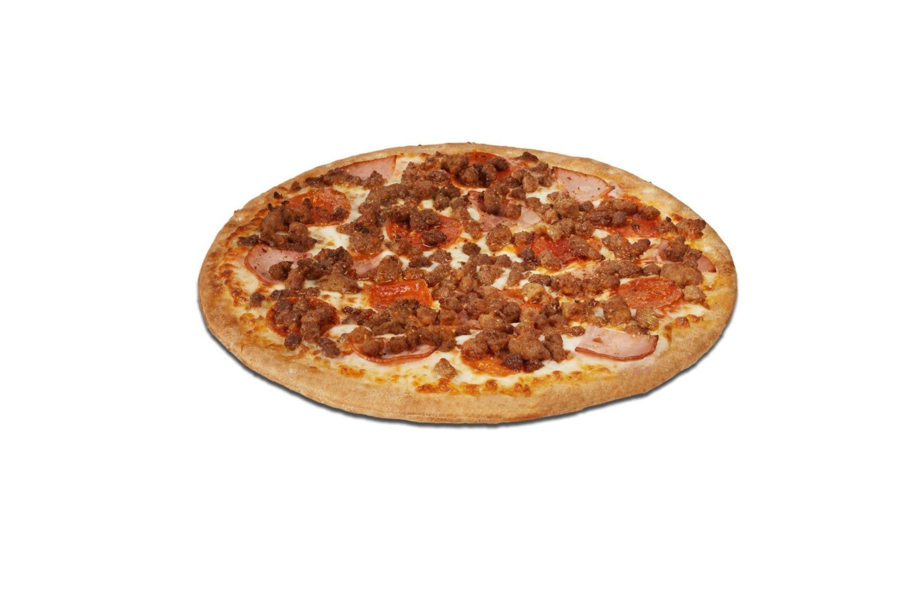 Order Meat Market Pizza - Large food online from Gatti's Pizza - S. Western Rd. store, Amarillo on bringmethat.com