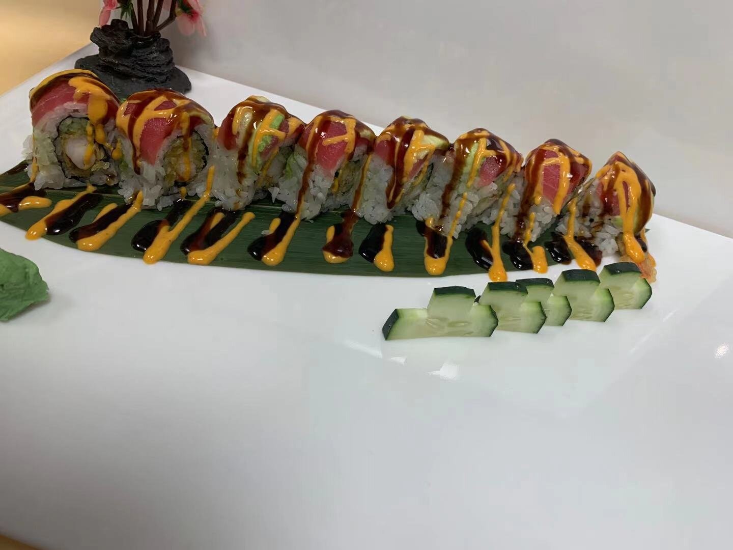 Order S27. Playboy Roll food online from Asian Cuisine & Sushi Bar store, Salt Lake City on bringmethat.com