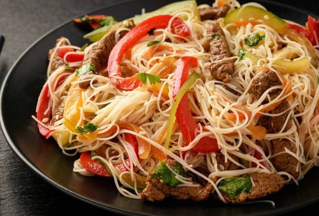 Order Beef Singapore Noodles food online from The Noodle Star store, Salem on bringmethat.com