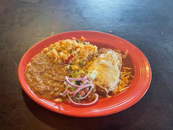 Order Chile Relleno with rice and beans food online from El Michoacano store, Hollister on bringmethat.com