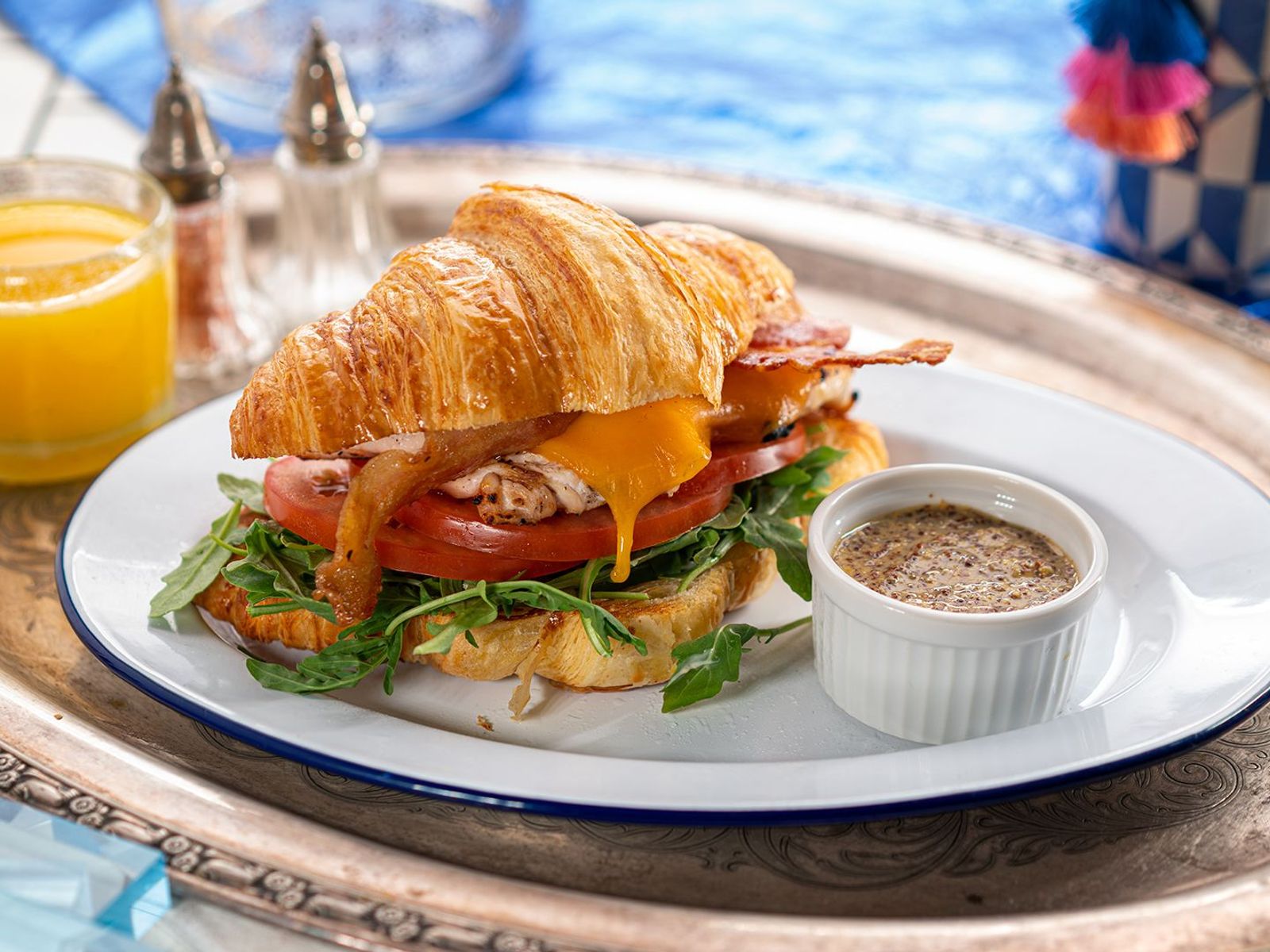 Order Grilled Chicken Croissant Sandwich food online from Paris Croissant Company store, Redondo Beach on bringmethat.com