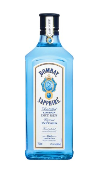 Order Bombay Sapphire, 750 ml. Gin food online from Grape Hill Liquors store, Brooklyn on bringmethat.com