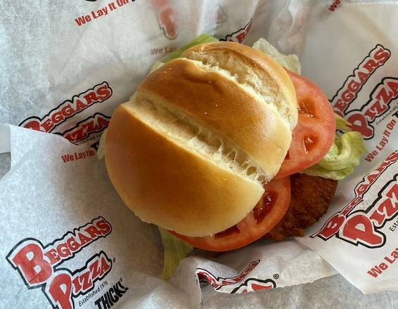 Order Breaded Chicken Sandwich food online from Beggars Pizza store, Chicago on bringmethat.com