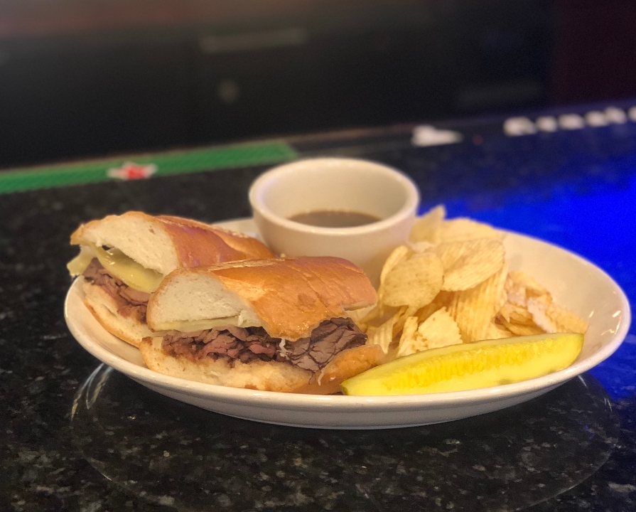 Order French Dip Sandwich food online from Stained Glass Pub store, Elkridge on bringmethat.com