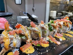 Order Bang Bang Roll food online from Aki Sushi & Japanese Fusion store, San Jacinto on bringmethat.com