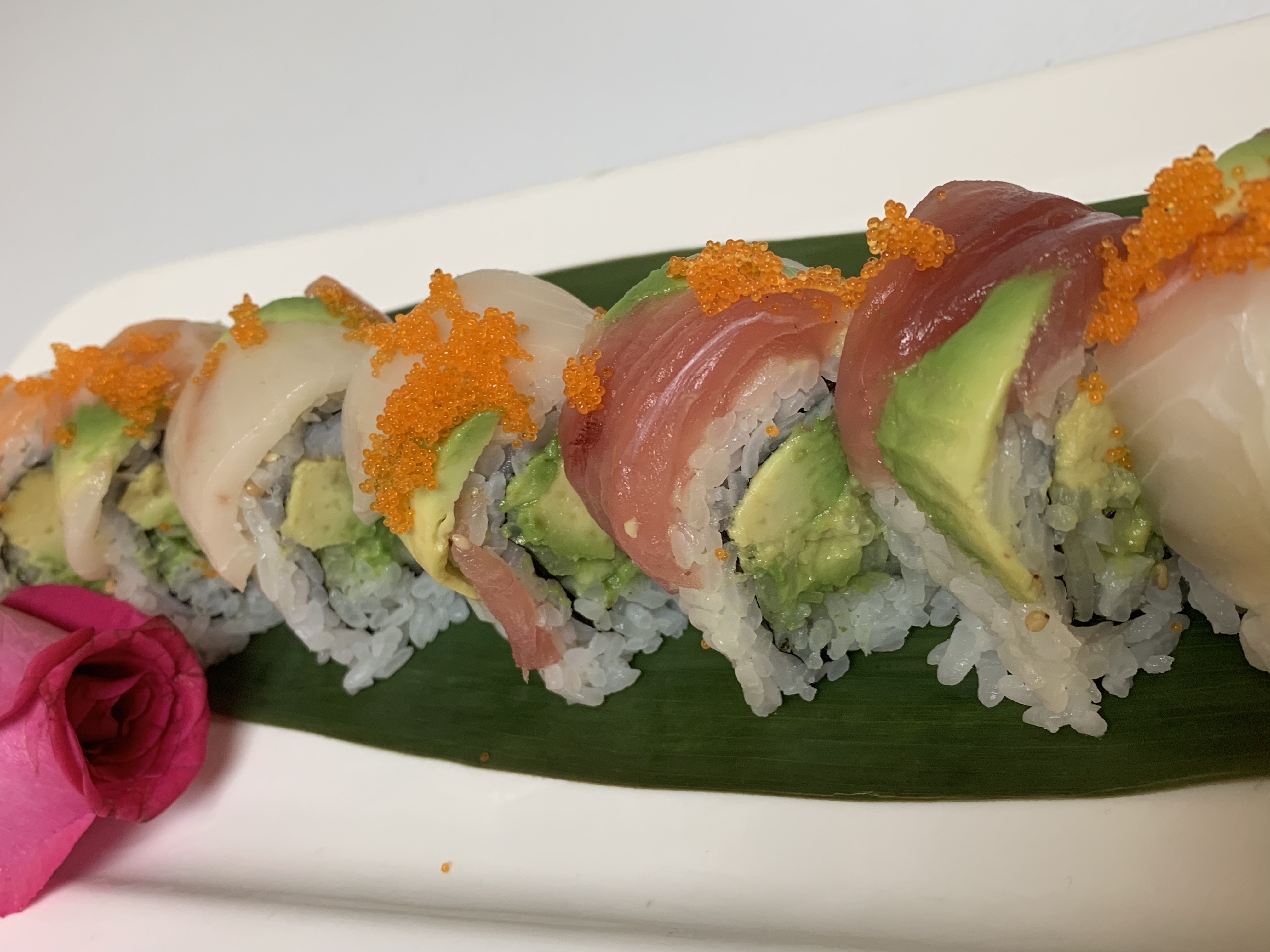 Order Rainbow Roll food online from Sakura Japanese Sushi & Hibachi store, Canton on bringmethat.com