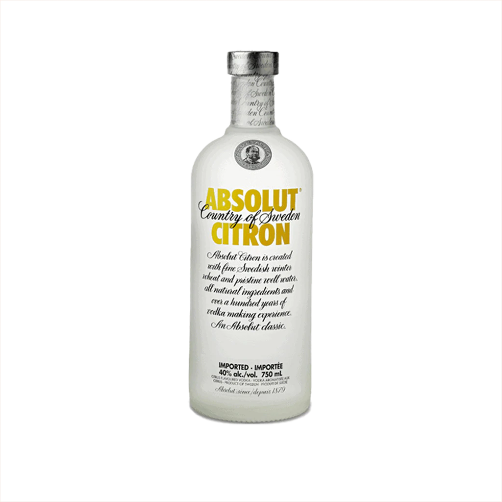 Order Absolut Citron Vodka 750 ml. food online from Mirage Wine & Liquor store, Palm Springs on bringmethat.com