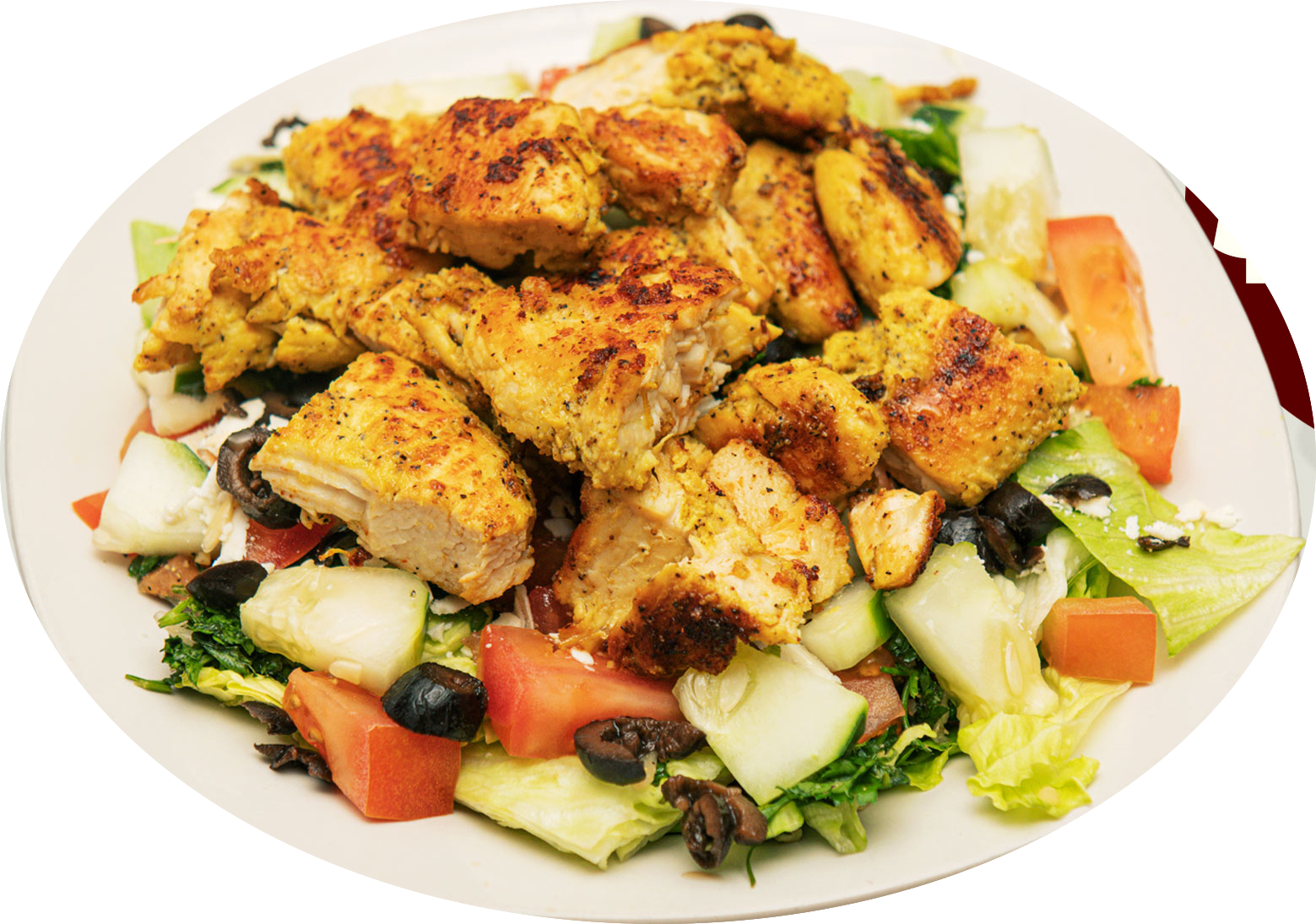Order Marinated Chicken Salad food online from Maros Gyro store, Smyrna on bringmethat.com
