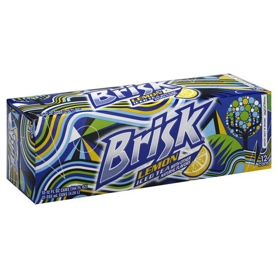 Order Brisk Iced Tea Can Lemon (12 oz x 12 ct) food online from Rite Aid store, Barstow on bringmethat.com