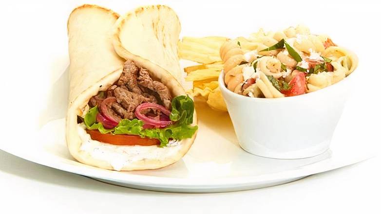 Order Chargrilled Lamb Gyro food online from Taziki Mediterranean Café store, Chesterfield on bringmethat.com