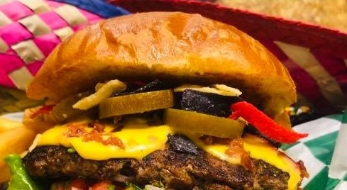Order Que-SO Good Burger food online from Marshall Hall Of Fame Cafe store, Huntington on bringmethat.com