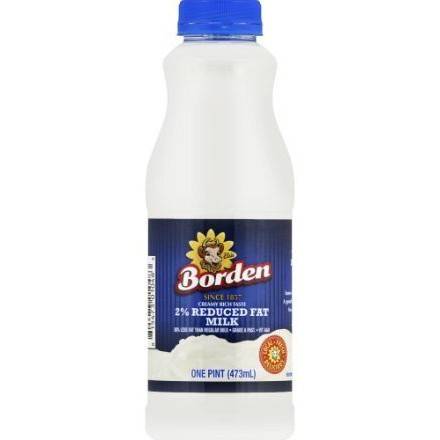 Order Borden 2% Reduced Fat Milk (16 oz) food online from Light Speed Market store, Marietta on bringmethat.com