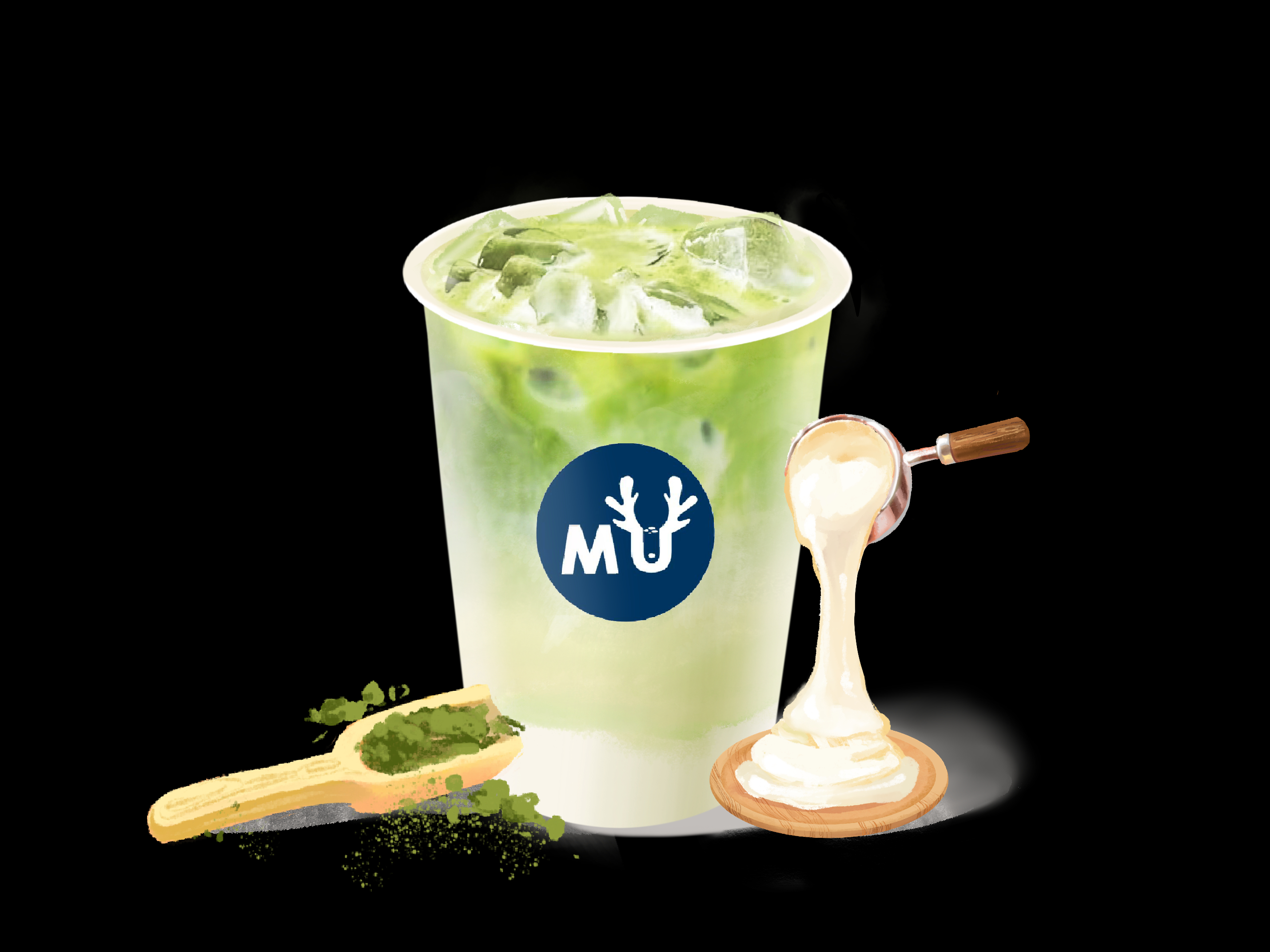Order Mochi Matcha Latte food online from Mu Mu Tea store, Minneapolis on bringmethat.com