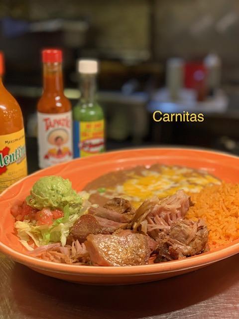 Order Carnitas Plate food online from Anita Fine Mexican store, Oceanside on bringmethat.com