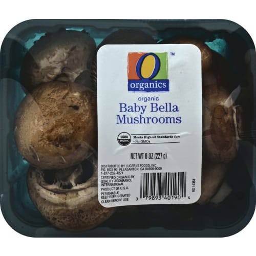 Order Organic Baby Bella Mushrooms (8 oz) food online from Albertsons Express store, Alexandria on bringmethat.com