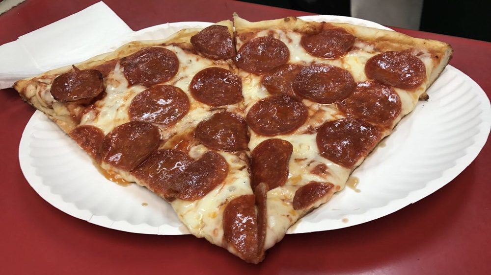 Order 2 Slices with 1 Topping Lunch Special food online from Mario's Pizzeria store, Brooklyn on bringmethat.com