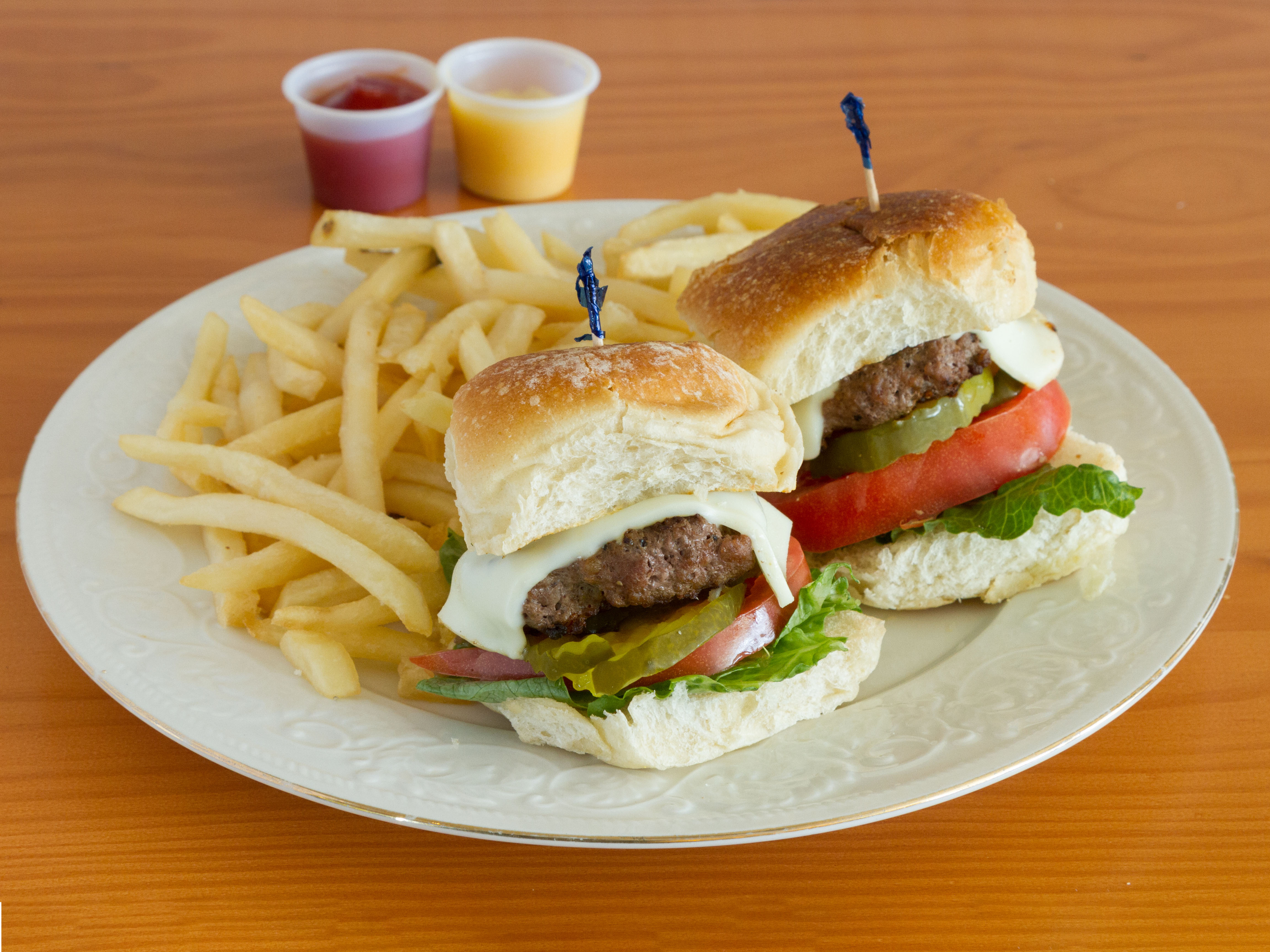 Order Beef Slider Combo food online from Jimmies Cafe store, Roslindale on bringmethat.com