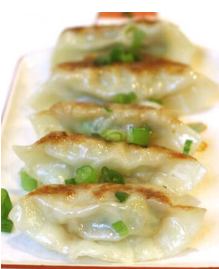 Order 6 pieces Fried Pork Gyoza food online from Yummy Asian Bistro store, Fox River Grove on bringmethat.com