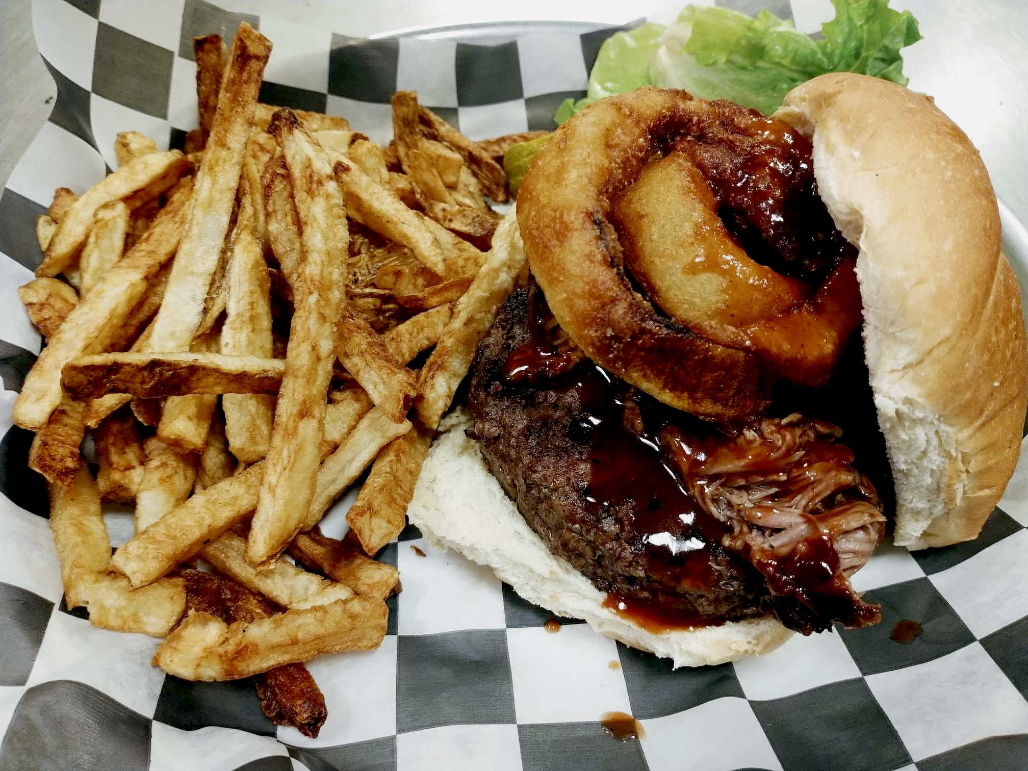 Order Whole Lotta Love Burger food online from Mojo Pub -N- Grill store, Youngstown on bringmethat.com