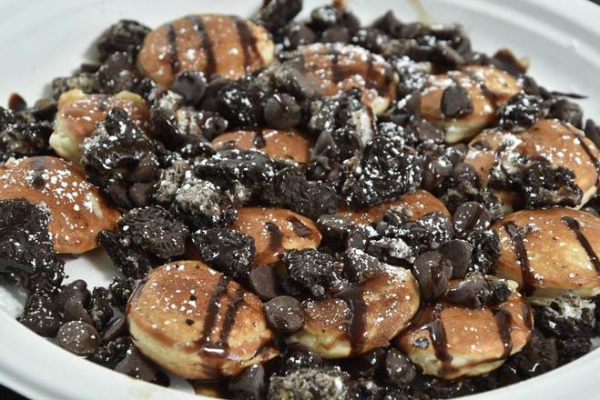 Order Oreo Mini Pancakes food online from Crepes & Waffles store, Albuquerque on bringmethat.com