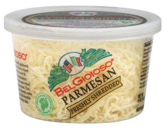 Order Belgioioso Shredded Parmesan Cup  food online from Bel Clift Market store, SF on bringmethat.com