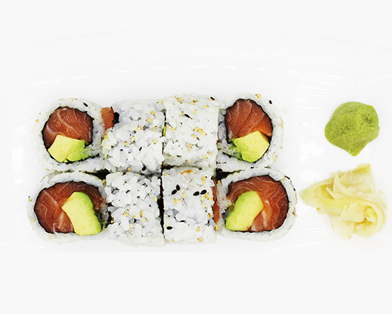 Order Salmon Avocado Roll ( 8 pc.) food online from Chin-Chin Cafe store, Ashburn on bringmethat.com