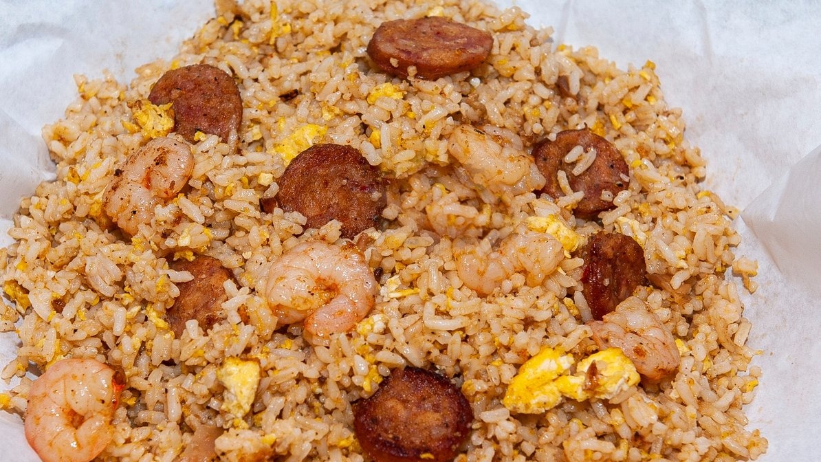 Order Fried Rice (2-Protein) food online from 7 Spice Cajun Seafood store, Missouri City on bringmethat.com