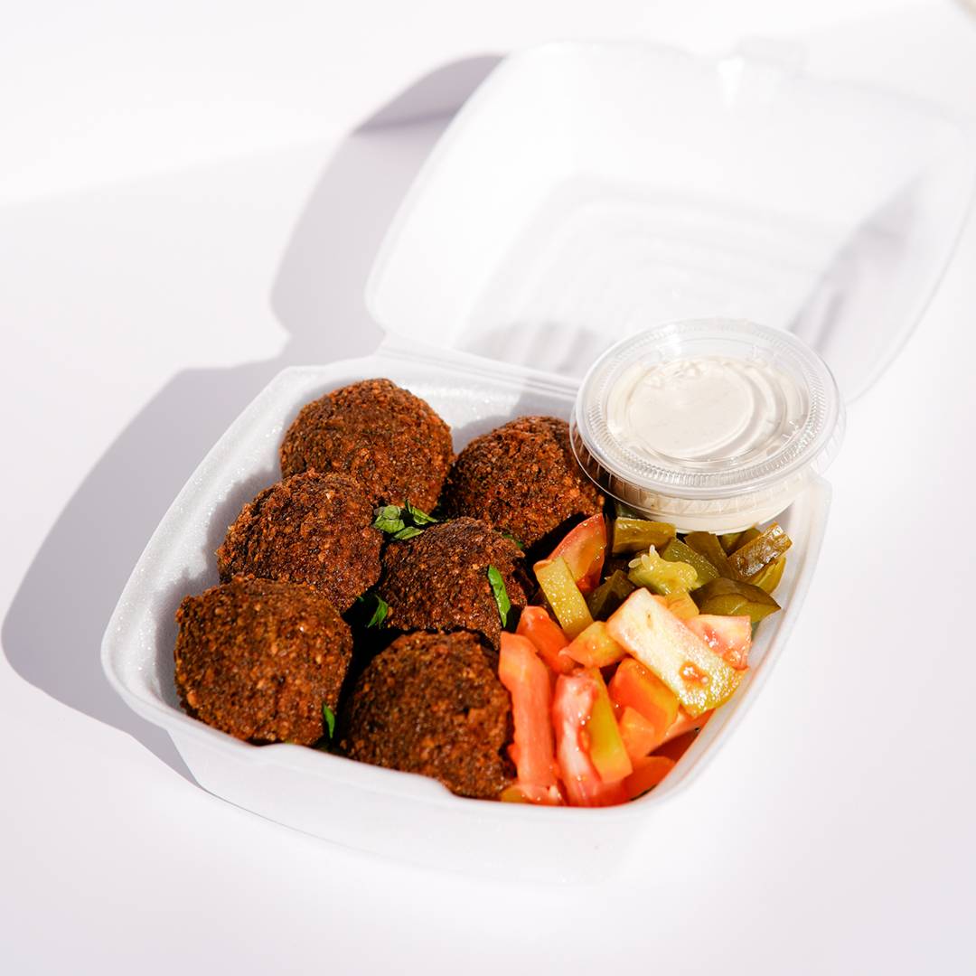 Order Falafel (4pcs.) food online from Abu Omar Halal store, Houston on bringmethat.com