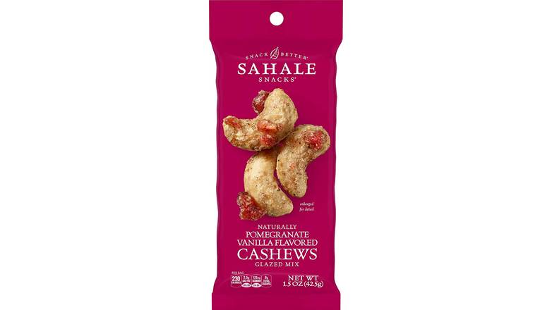 Order Sahale Snacks Pomegranate Vanilla Flavored Cashews food online from Anderson Convenience Markets #140 store, Omaha on bringmethat.com