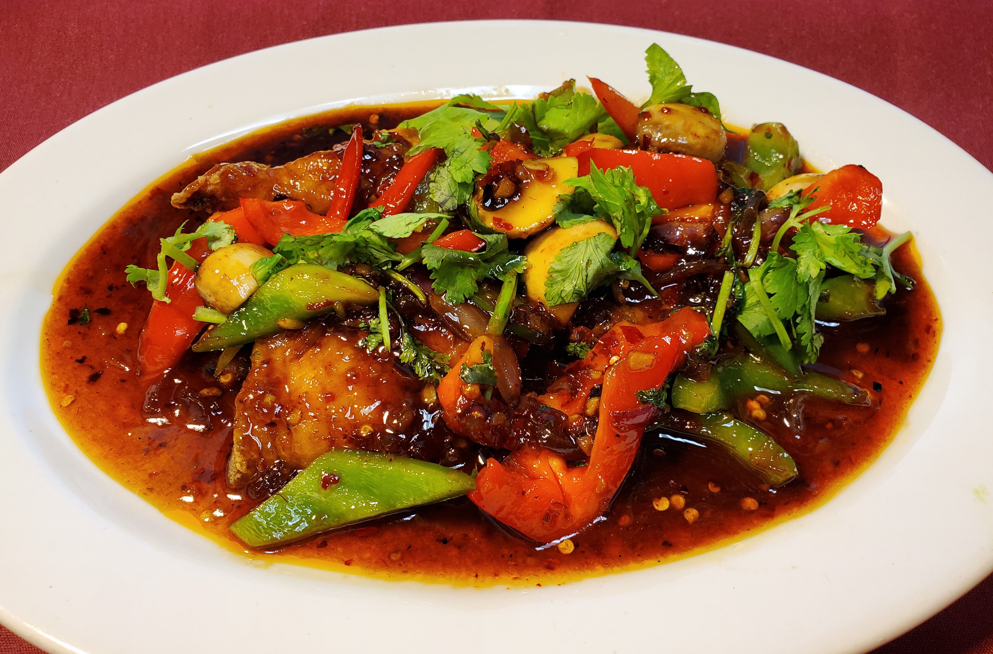 Order Tilapia Chili food online from Sweet Basil Thai Cuisine store, Hurst on bringmethat.com