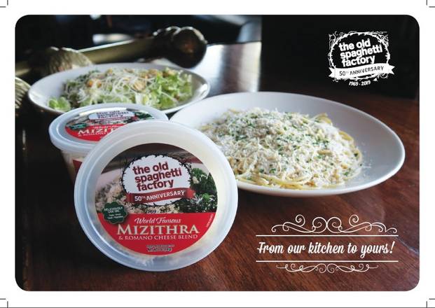 Order 5 oz. container Mizithra Cheese food online from The Old Spaghetti Factory store, Louisville-Jefferson County on bringmethat.com