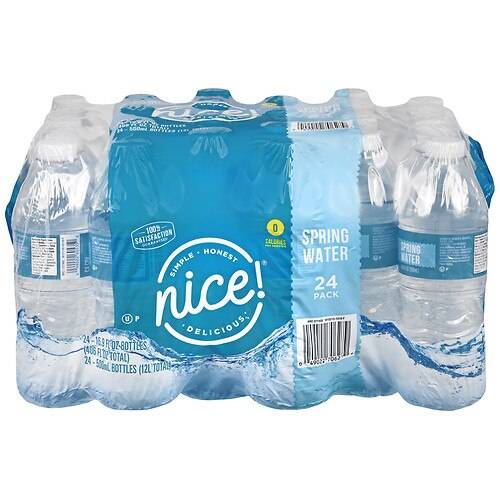 Order Nice! Spring Water - 16.9 fl oz x 24 pack food online from Walgreens store, Jonesboro on bringmethat.com