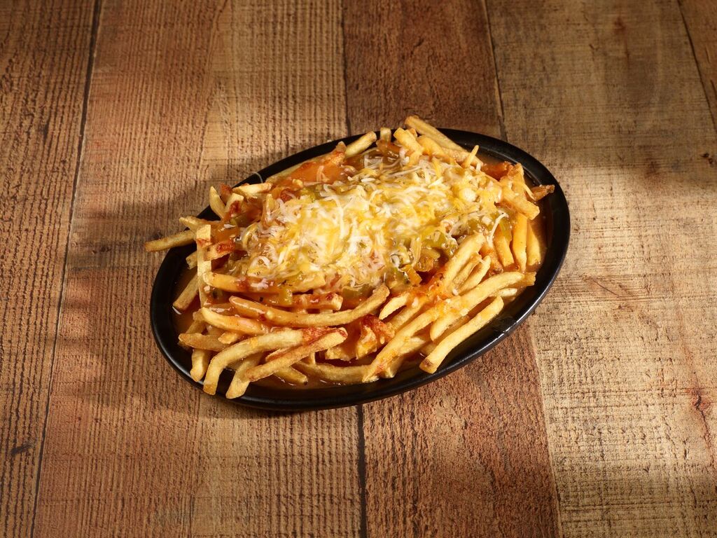 Order Green Chile Cheese Fries food online from Las Potrancas Mexican Restaurant store, Arvada on bringmethat.com