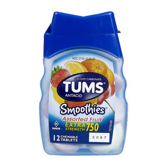 Order Tums Smoothies Antacid Assorted Fruit 12 tablets food online from Sheetz store, Austintown on bringmethat.com