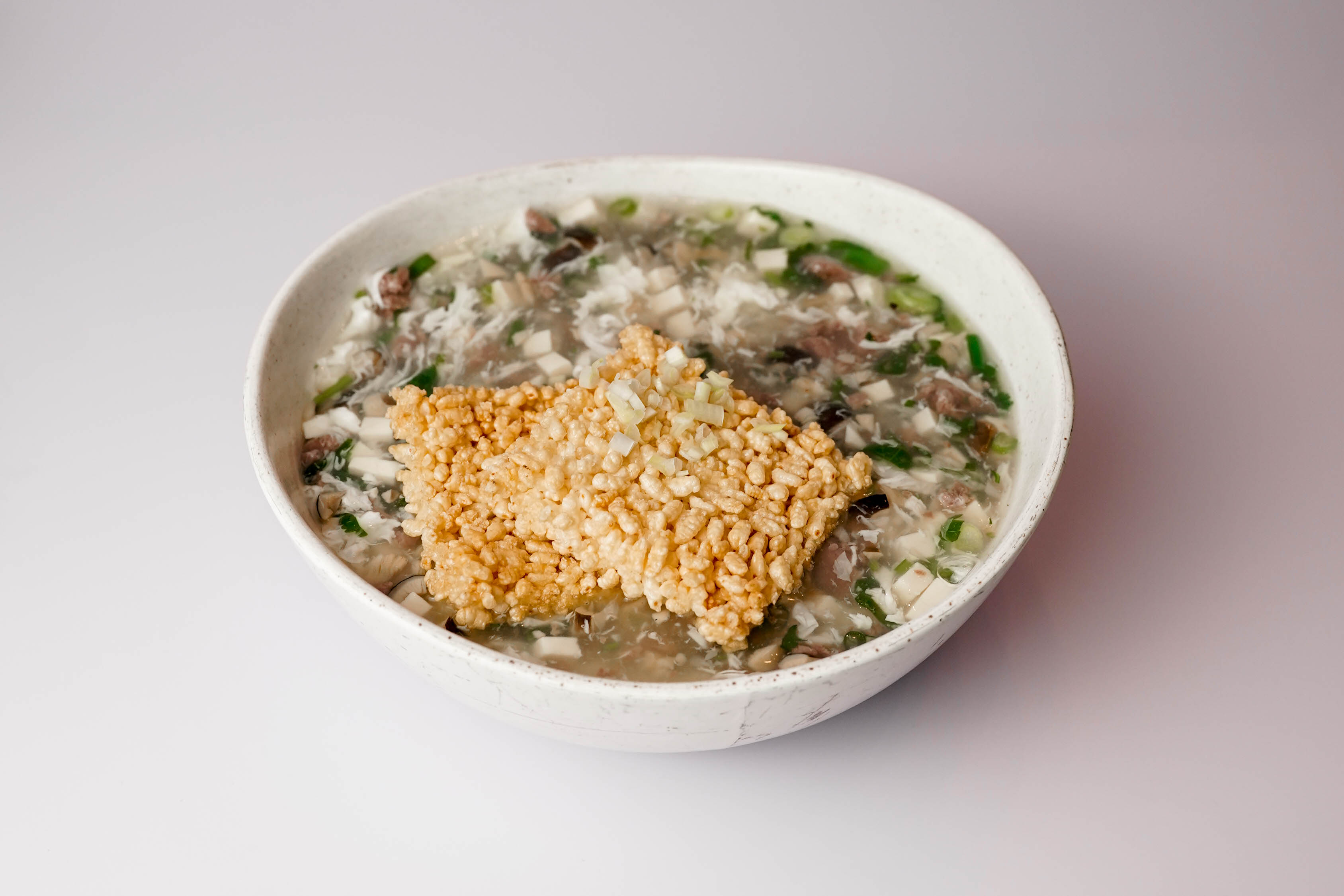 Order Crispy Rice Wagyu Soup | 西湖和牛鍋巴羮 food online from Palette Tea Garden store, San Mateo on bringmethat.com