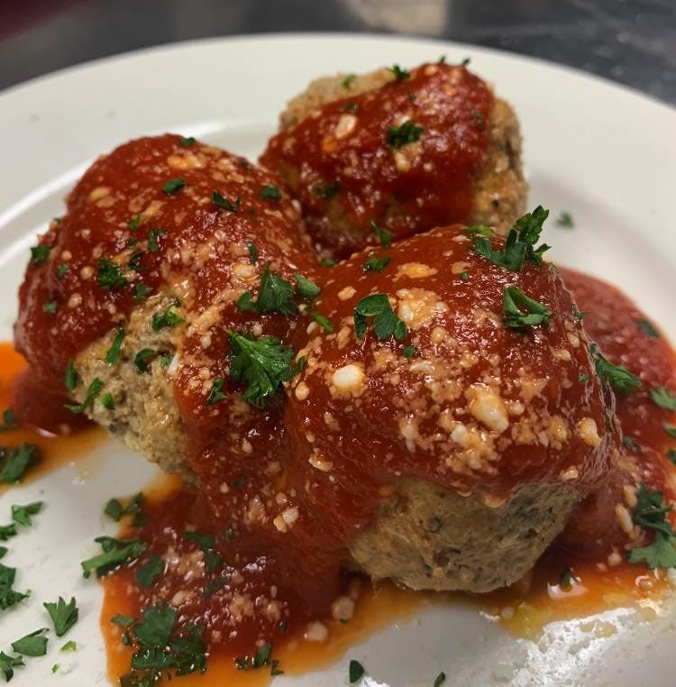 Order Meatballs - 3 Pieces food online from Tre Fratelli store, Langhorne on bringmethat.com