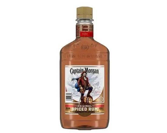 Order Captain Morgan Spiced, 375mL rum (35.0% ABV) food online from Tenderloin Liquor store, San Francisco on bringmethat.com