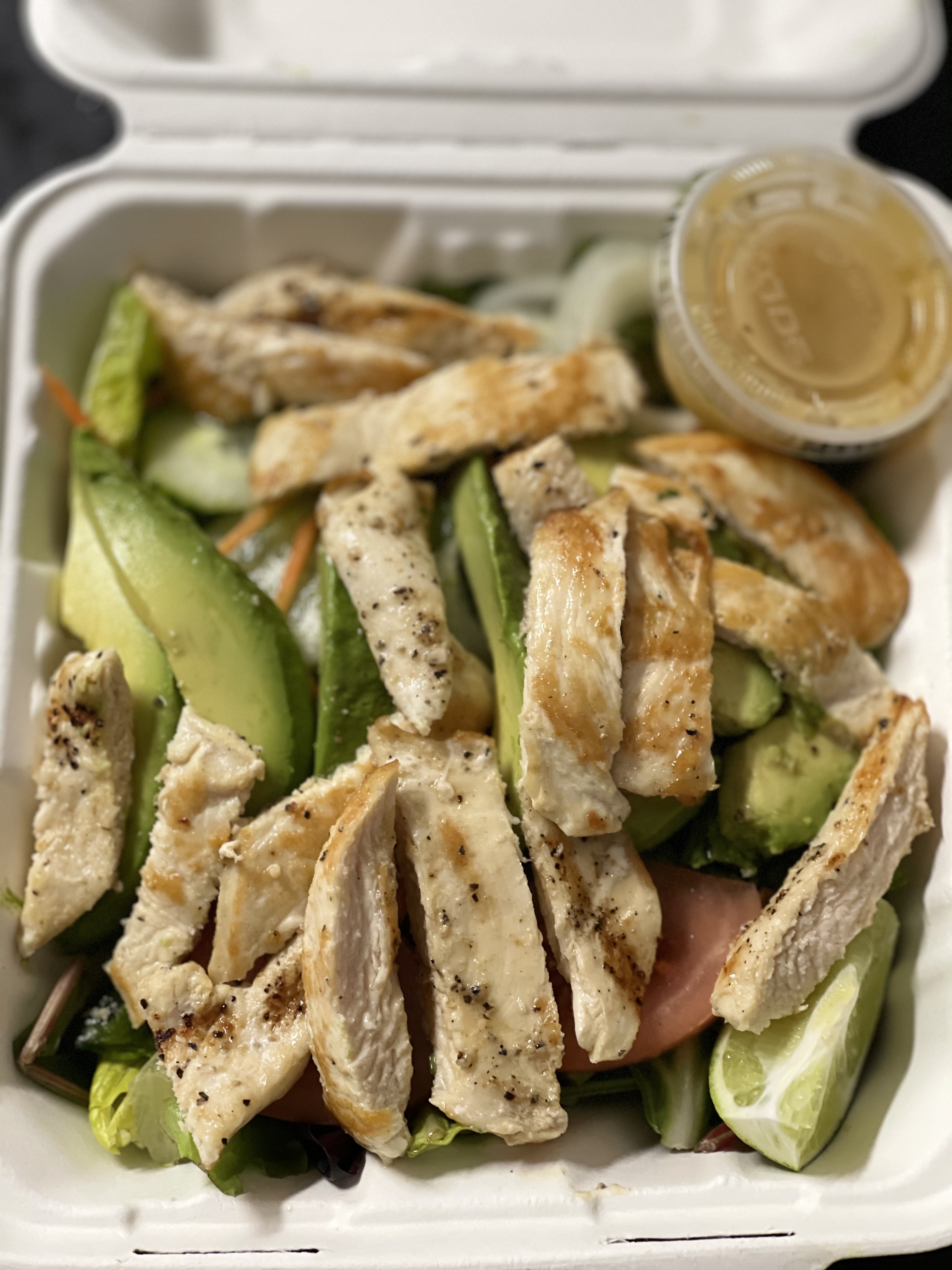 Order Grilled Chicken Avocado Salad food online from Little Mexican Cafe store, New Rochelle on bringmethat.com