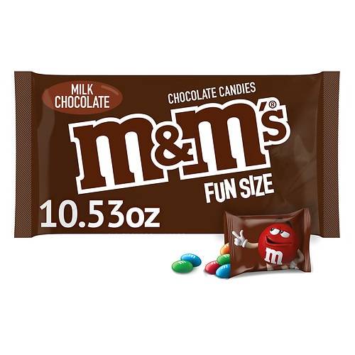 Order M&M's Halloween Fun Size Milk Chocolate Candy, Small Bag - 10.53 oz food online from Walgreens store, Jonesboro on bringmethat.com