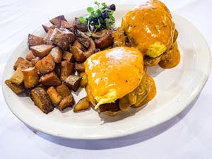 Order Fried Chick'n Benedict food online from The Cheezy Vegan store, Woodlyn on bringmethat.com