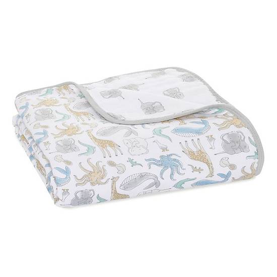 Order aden + anais™ essentials History Muslin Blanket in Grey food online from Bed Bath & Beyond store, Lancaster on bringmethat.com