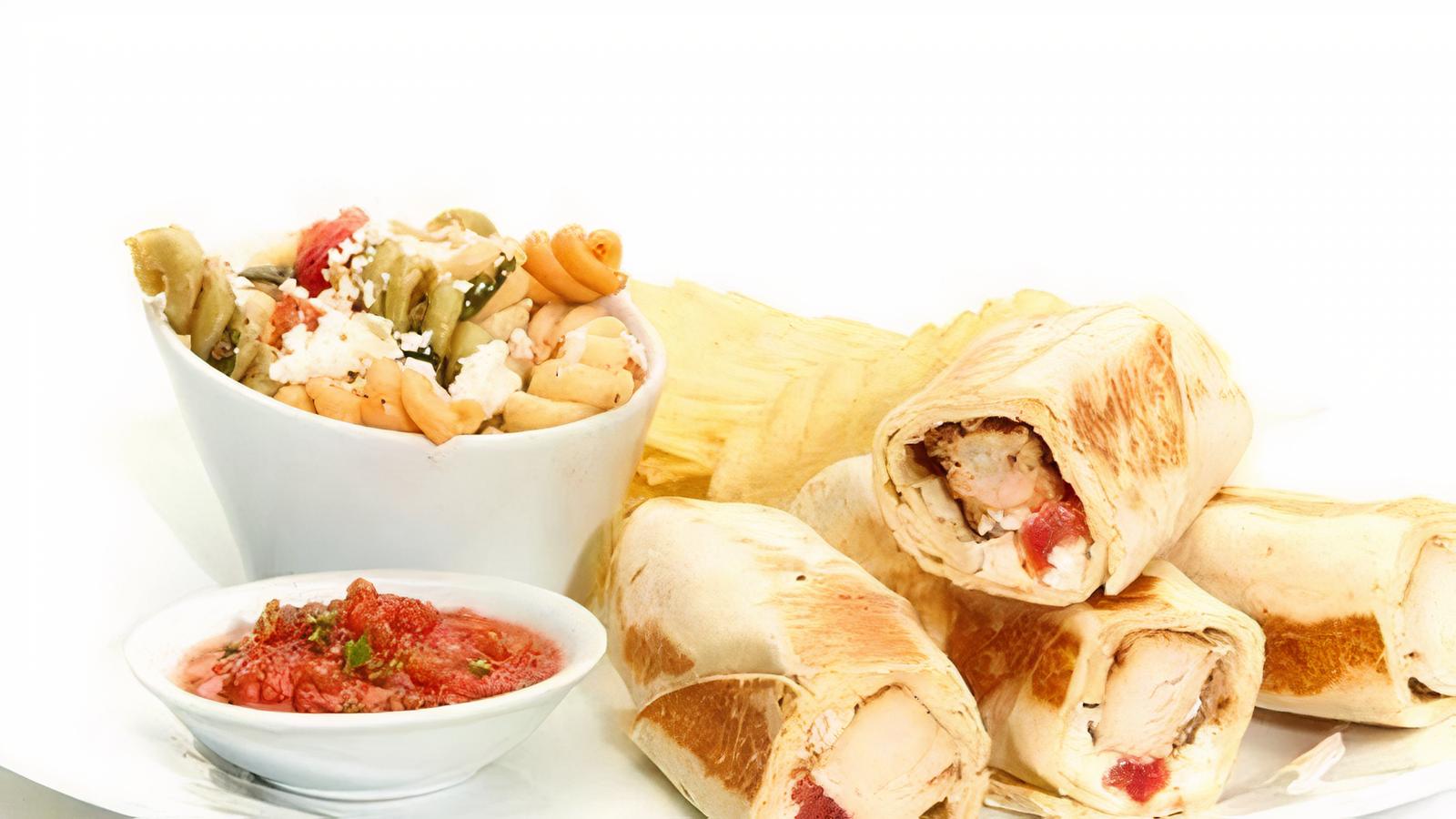 Order Grilled Chicken Roll-Up food online from Taziki Mediterranean Cafe store, Atlanta on bringmethat.com