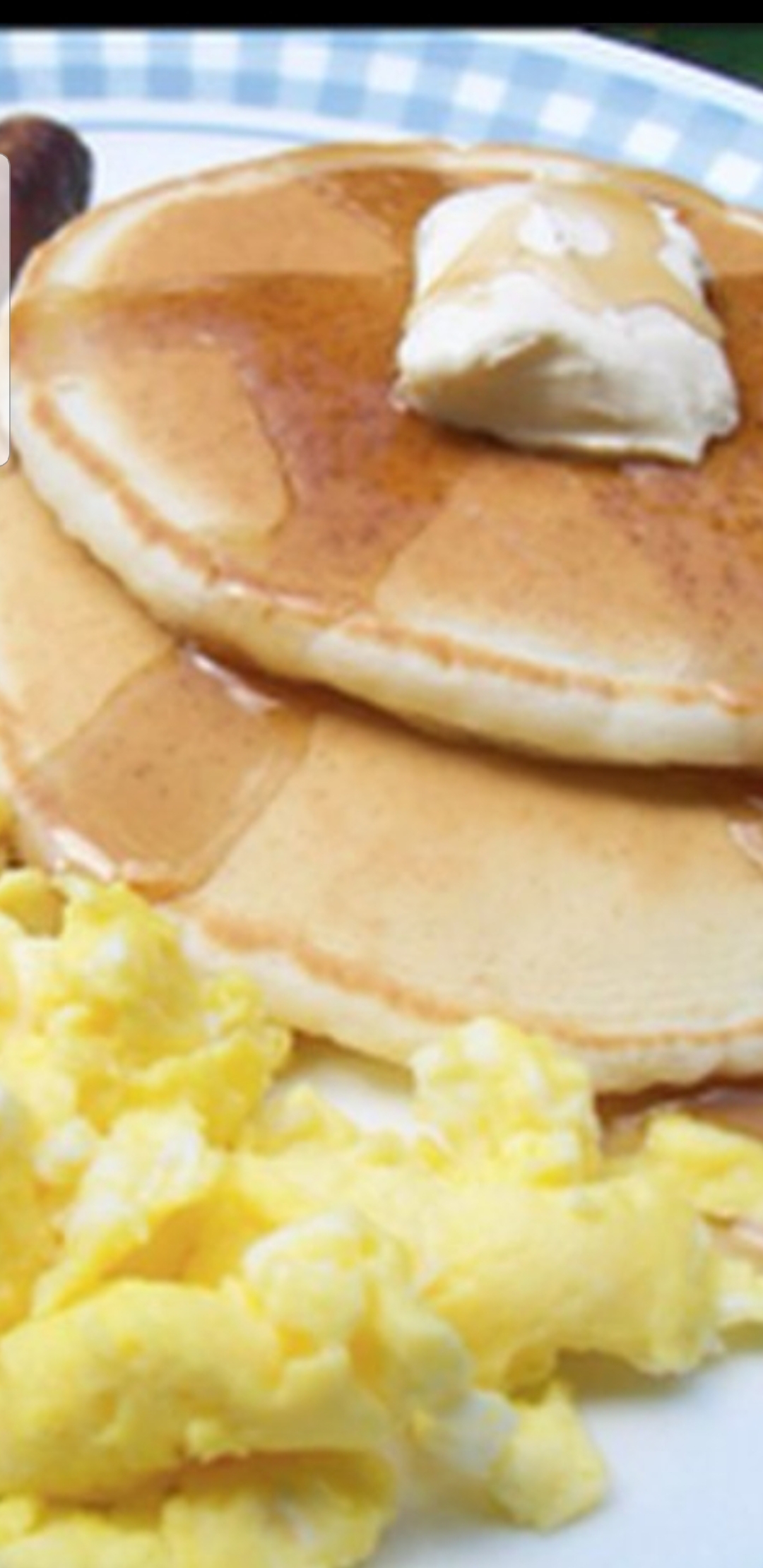 Order Pancakes and eggs Platter  food online from Bedford gourmet food store, Brooklyn on bringmethat.com