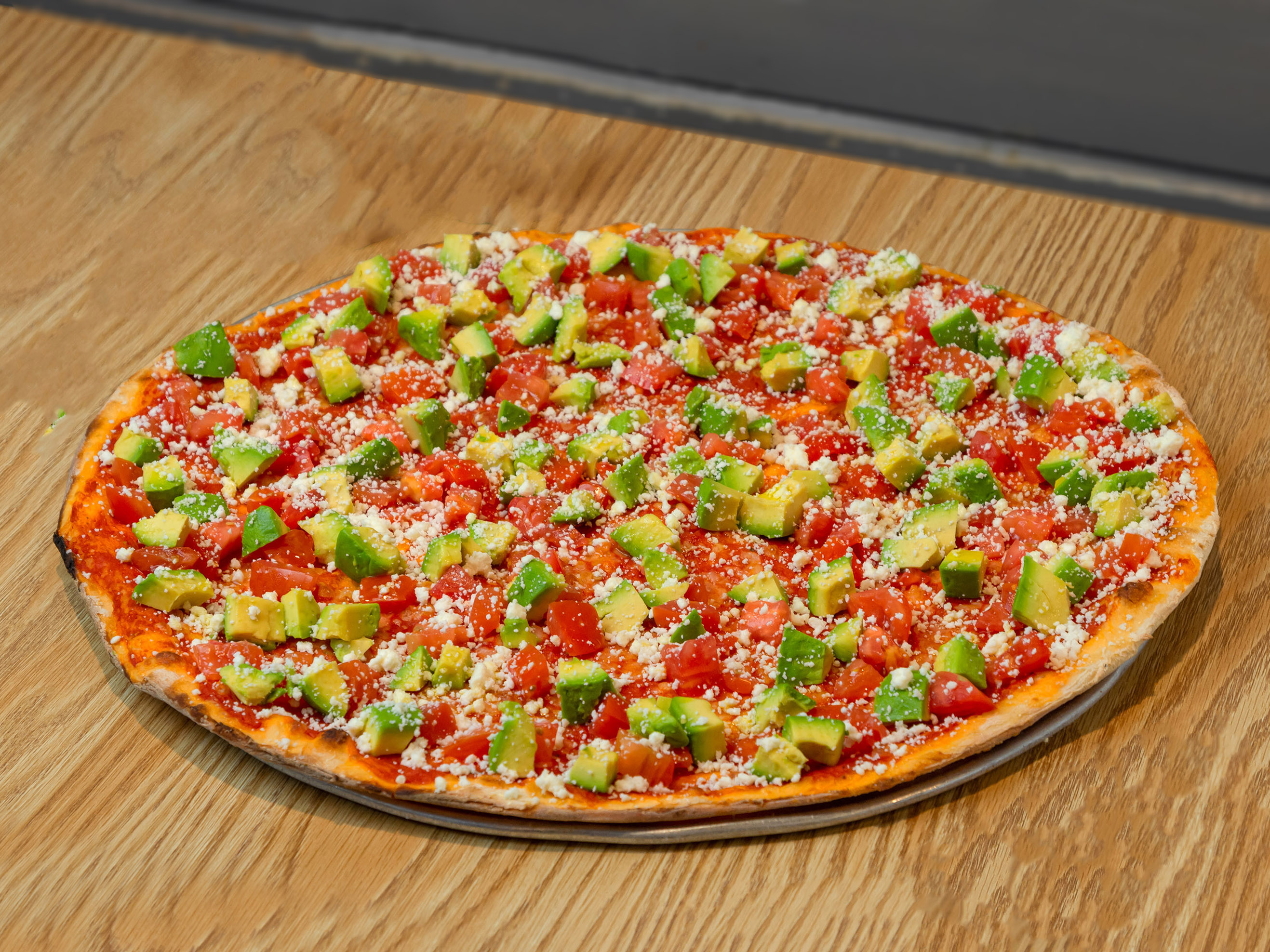 Order Avocado and Feta Pizza food online from Christian Pizza store, Charlottesville on bringmethat.com