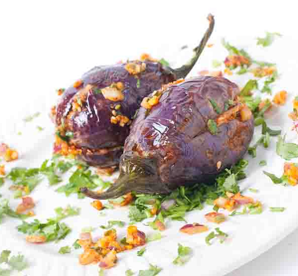 Order Stuffed Eggplants food online from Priya Indian Cuisine store, Troy on bringmethat.com