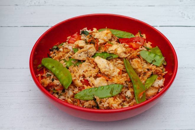 Order Thai Red Curry Chicken food online from Flat Top Grill store, Mishawaka on bringmethat.com
