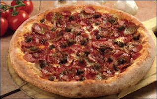 Order The Hercules Pizza - Personal 9'' (6 Slices) food online from Garlic Jim's Pizza Hausman Rd store, San Antonio on bringmethat.com